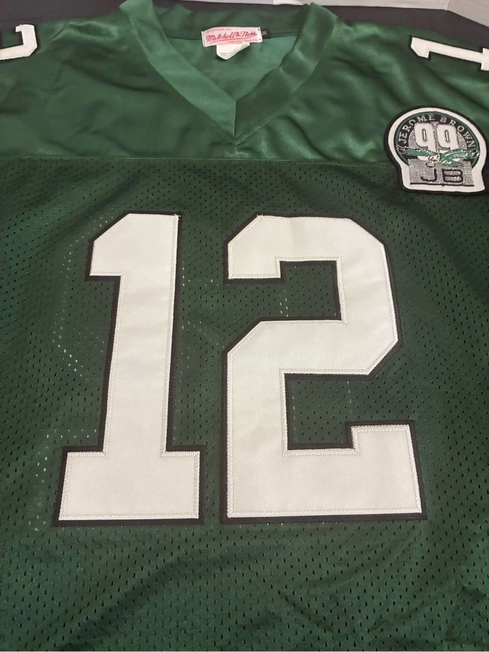 Mitchell & Ness Forest Green V‑neck Jersey Top - Picture 2 of 7